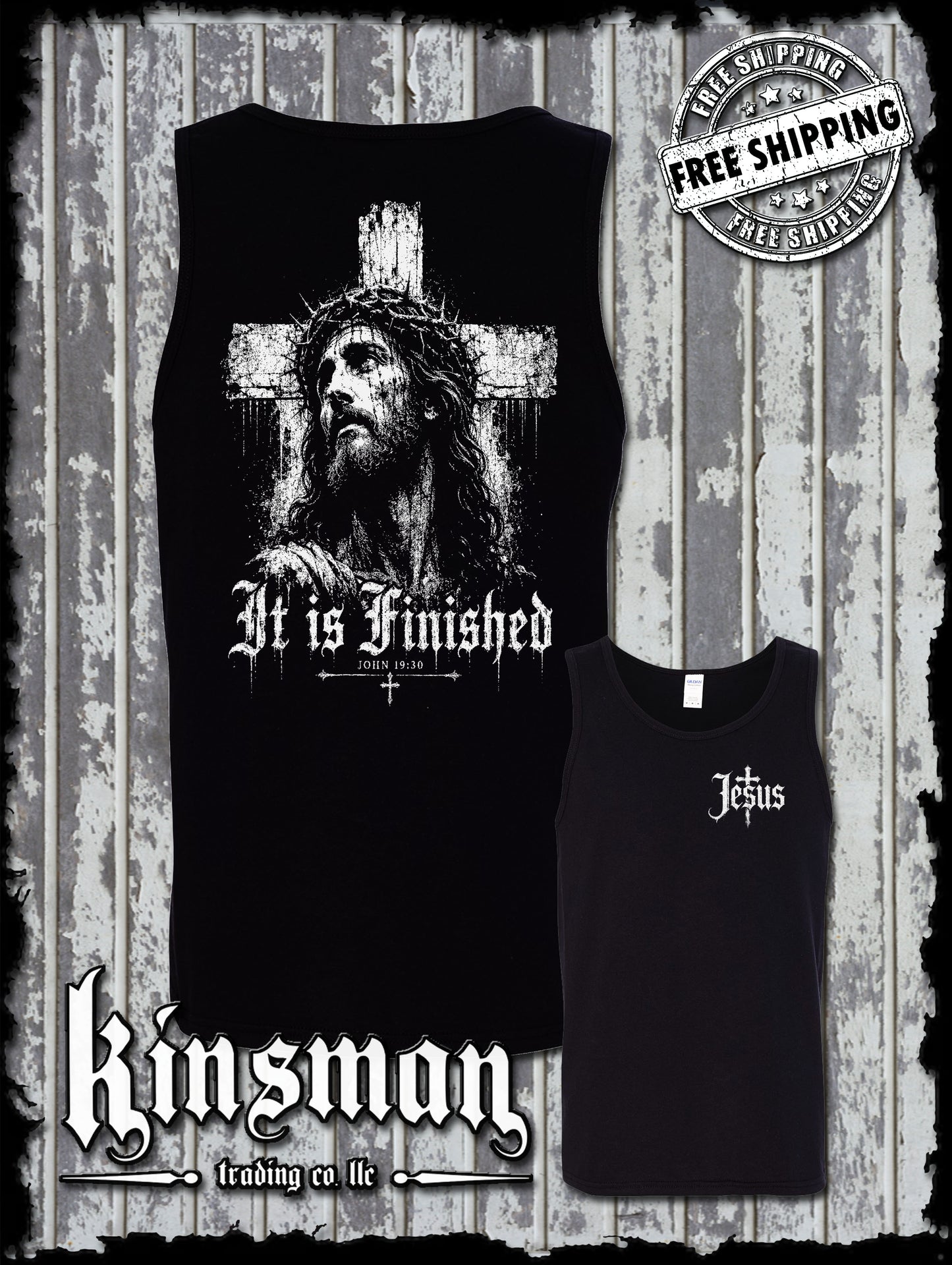 Jesus It Is Finished John 19:30 Tank Top T-Shirt