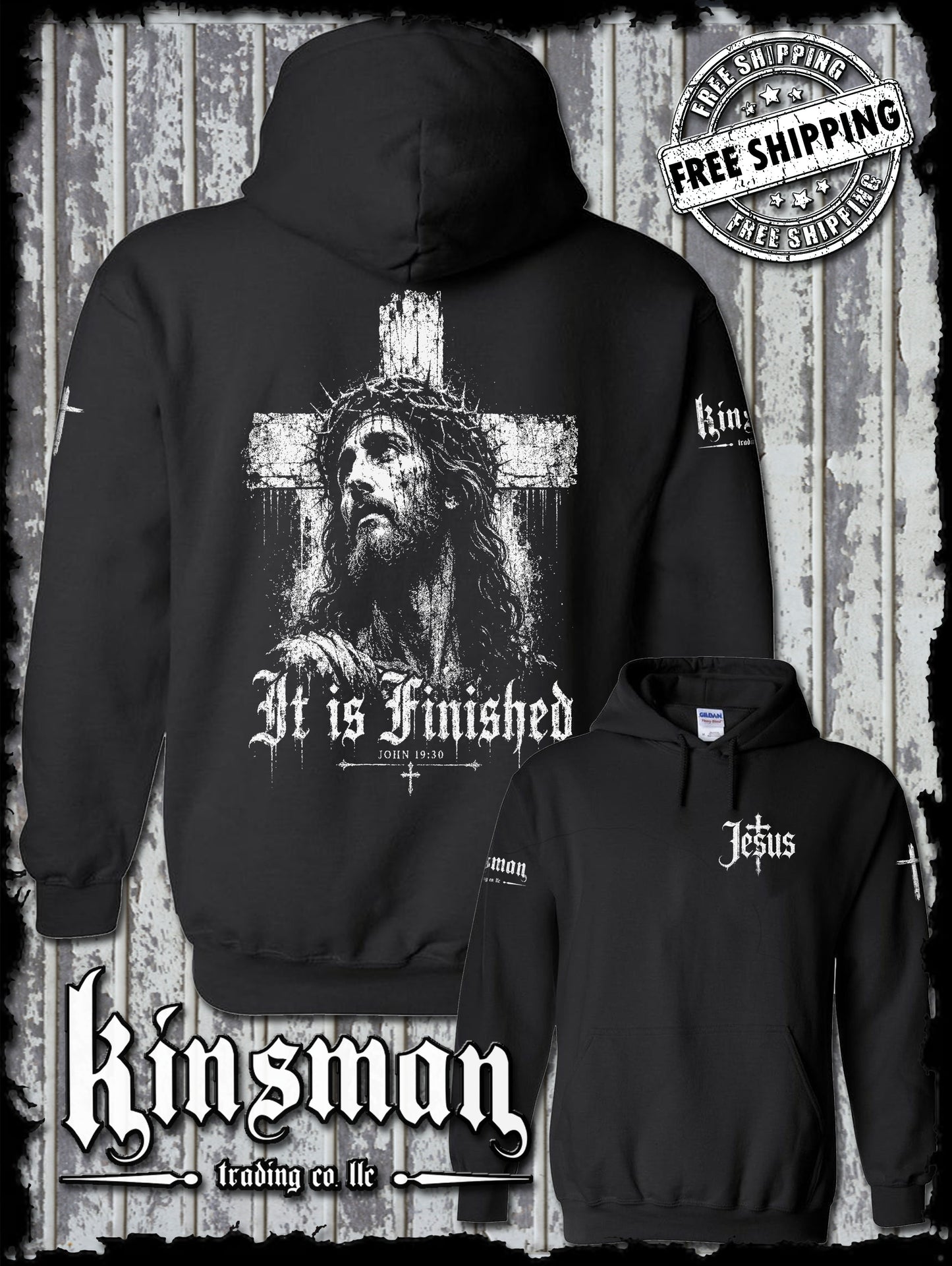 Jesus It Is Finished John 19:30 Hoodie / Sweatshirt