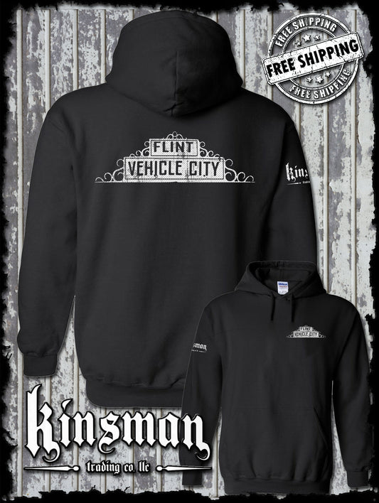 Flint Michigan Vehicle City 2-Sided Hoodie / Sweatshirt