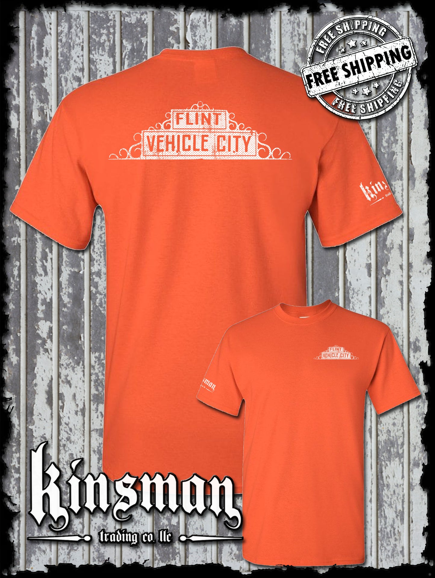 Flint Michigan Vehicle City 2-Sided T-Shirt
