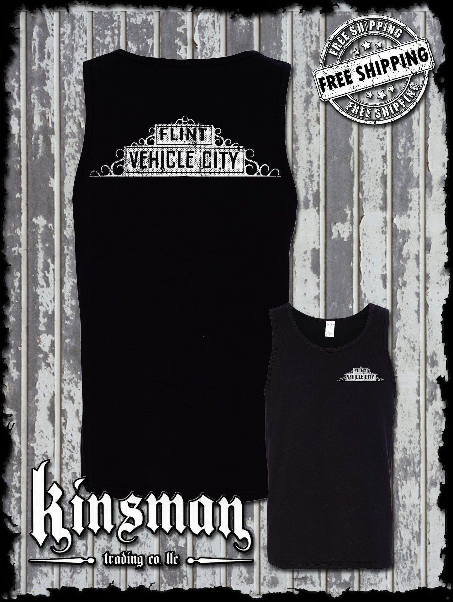 Flint Michigan Vehicle City 2-Sided Tank Top T-Shirt