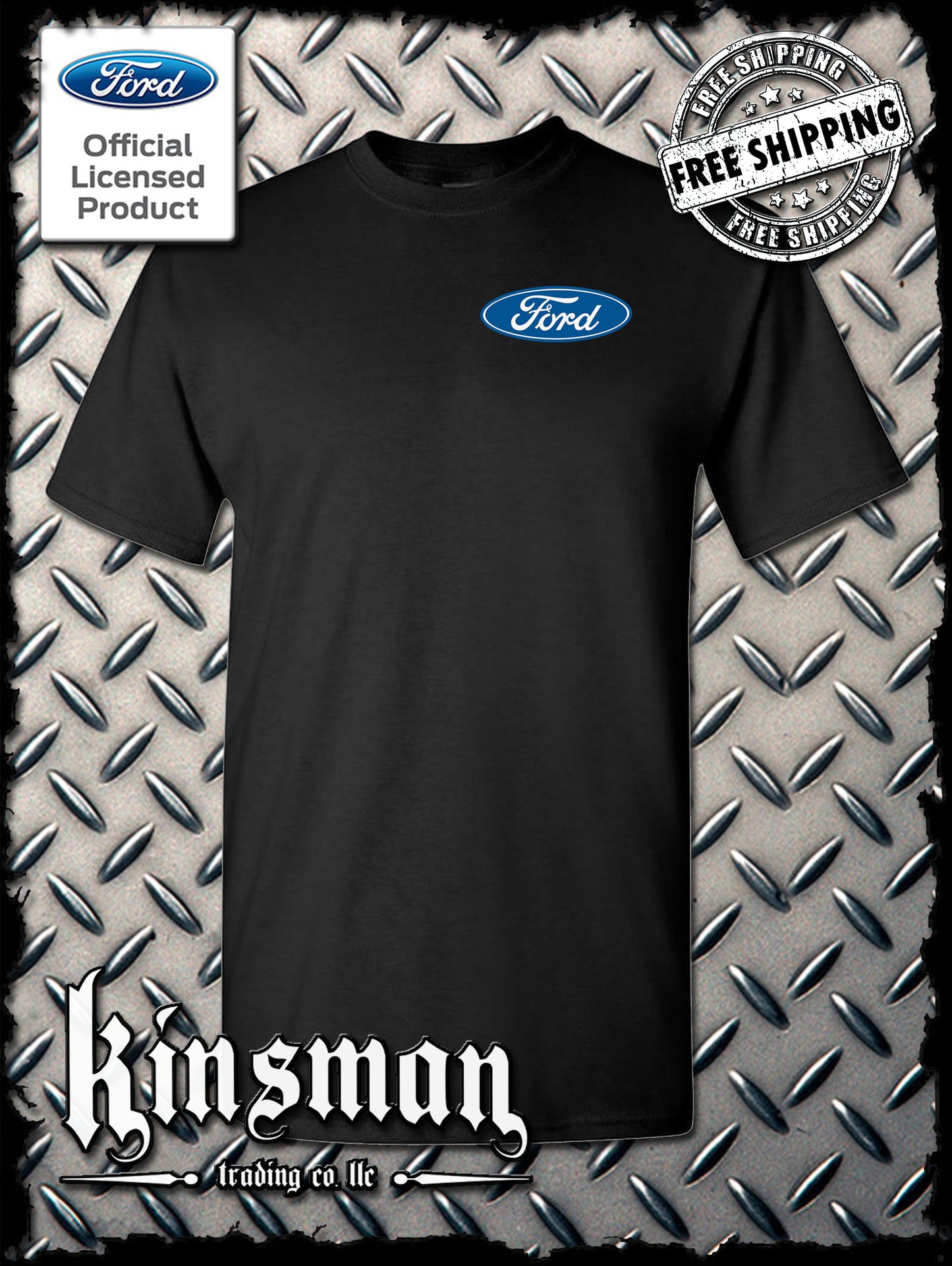 Ford Classic Blue Logo Crest T-Shirt