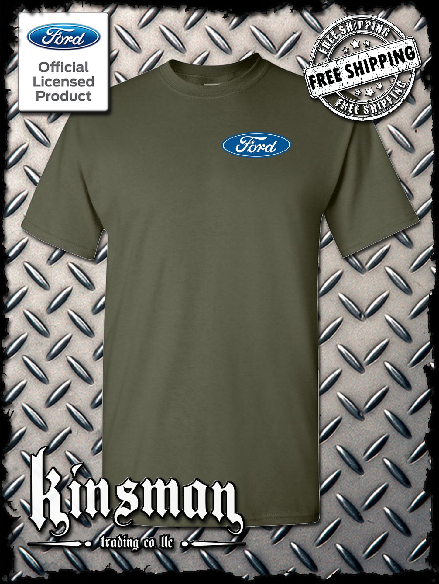 Ford Classic Blue Logo Crest T-Shirt