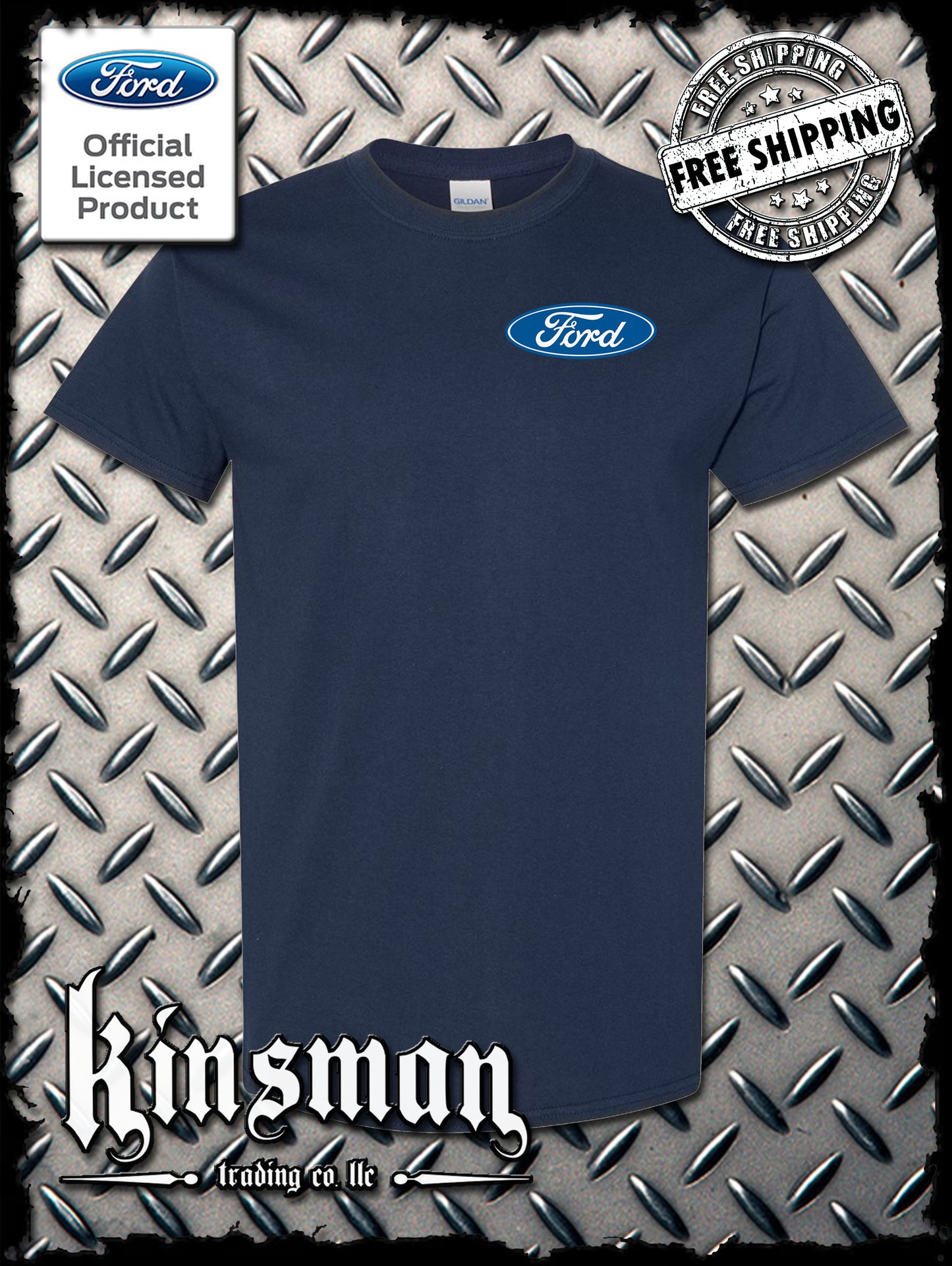 Ford Classic Blue Logo Crest T-Shirt