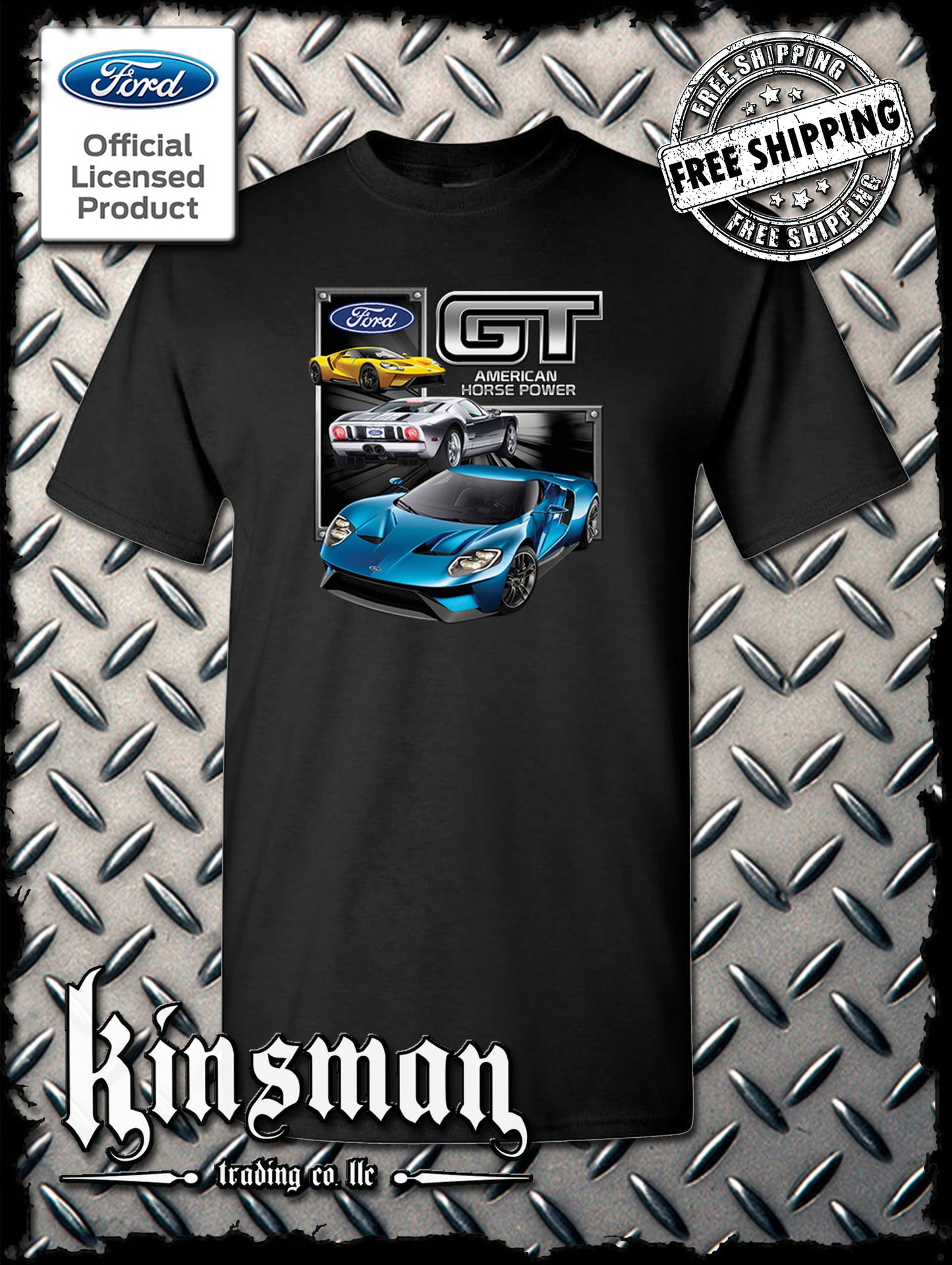 Ford GT T-Shirt Mustang 500 Shelby Cobra American Horsepower