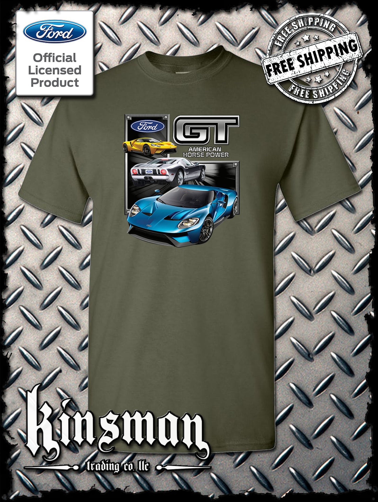 Ford GT T-Shirt Mustang 500 Shelby Cobra American Horsepower