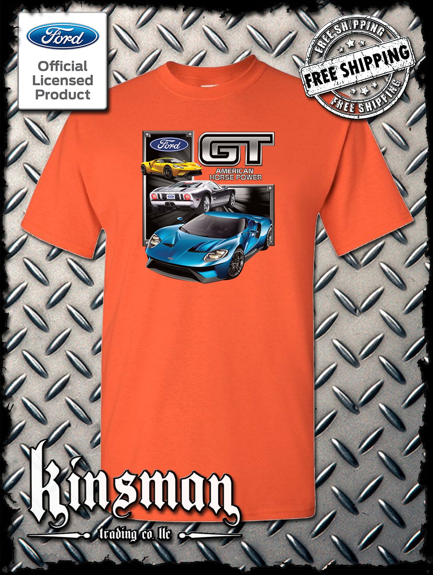 Ford GT T-Shirt Mustang 500 Shelby Cobra American Horsepower