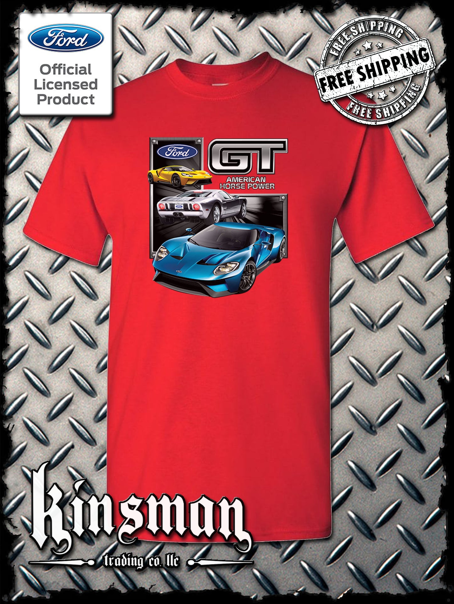 Ford GT T-Shirt Mustang 500 Shelby Cobra American Horsepower