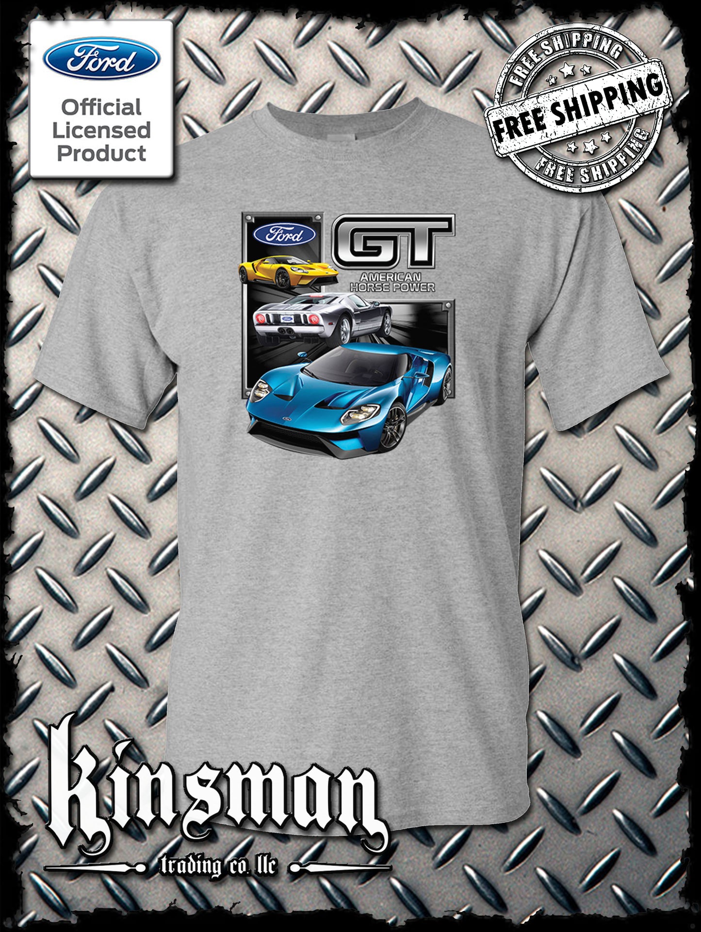 Ford GT T-Shirt Mustang 500 Shelby Cobra American Horsepower