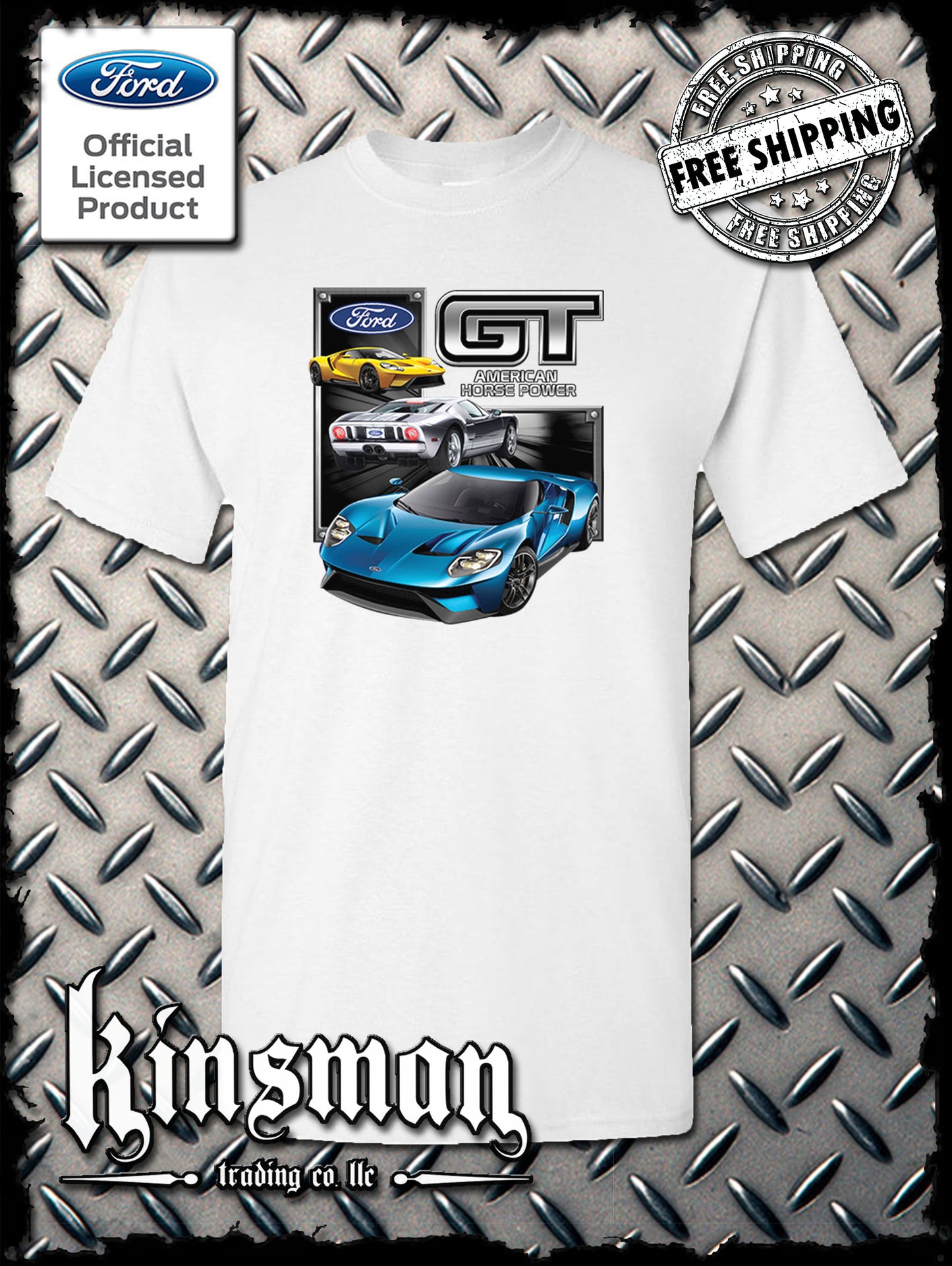 Ford GT T-Shirt Mustang 500 Shelby Cobra American Horsepower