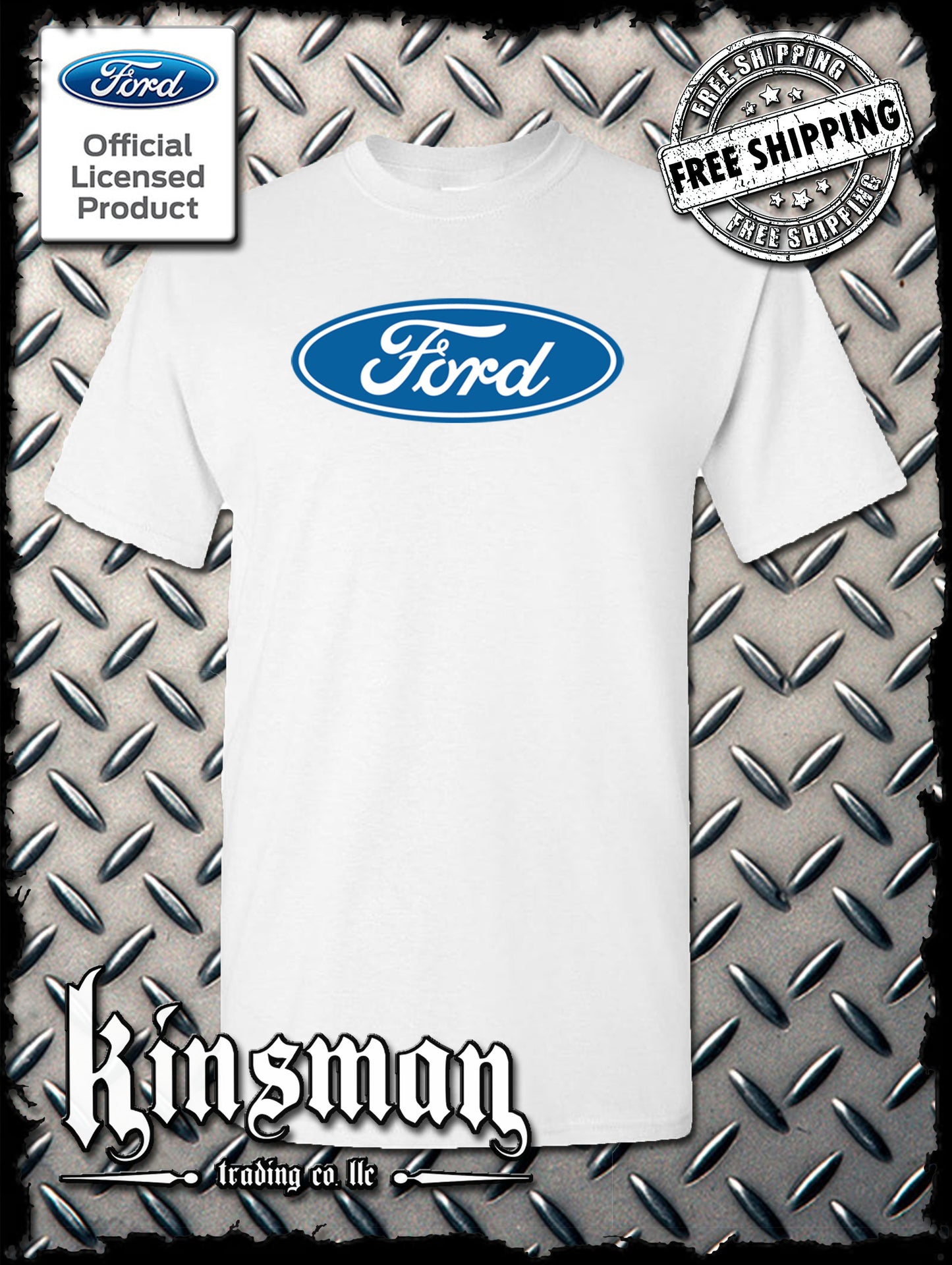 Classic FORD Oval Logo T-Shirt - F-150 Mustang 4x4 Authentic Licensed Ford Motor Product