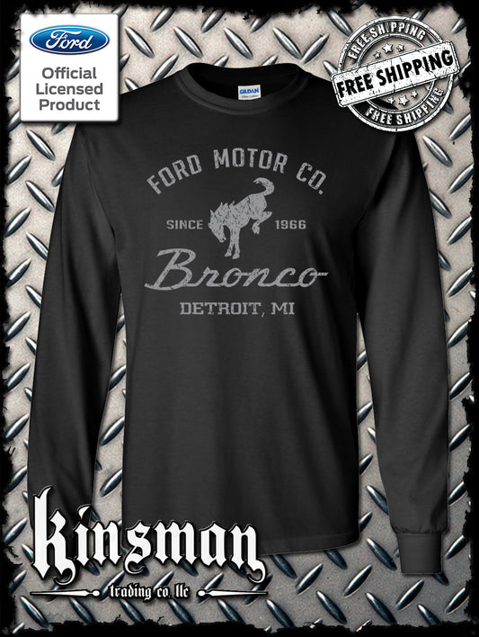 Ford Motor Co Bronco Detroit, MI Long Sleeve T-Shirt - Official Licensed Product