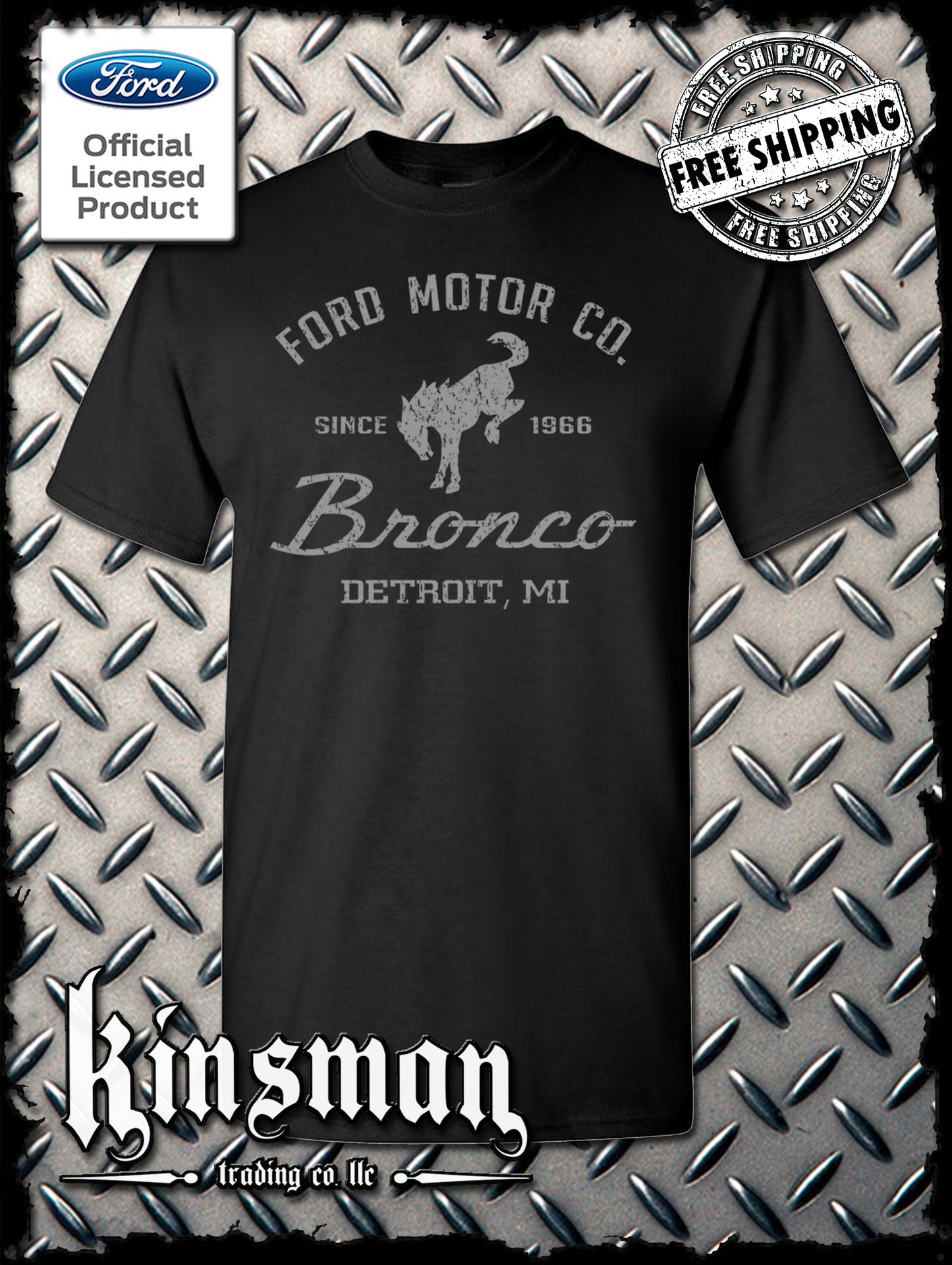 Ford Motor Co Bronco Detroit, MI T-Shirt