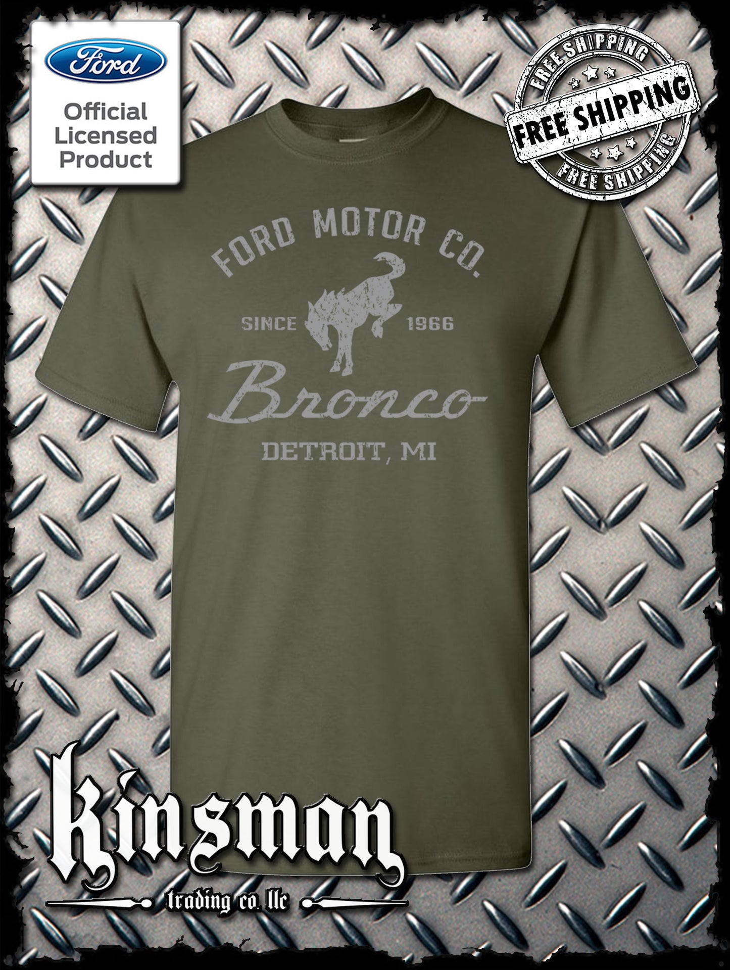 Ford Motor Co Bronco Detroit, MI T-Shirt