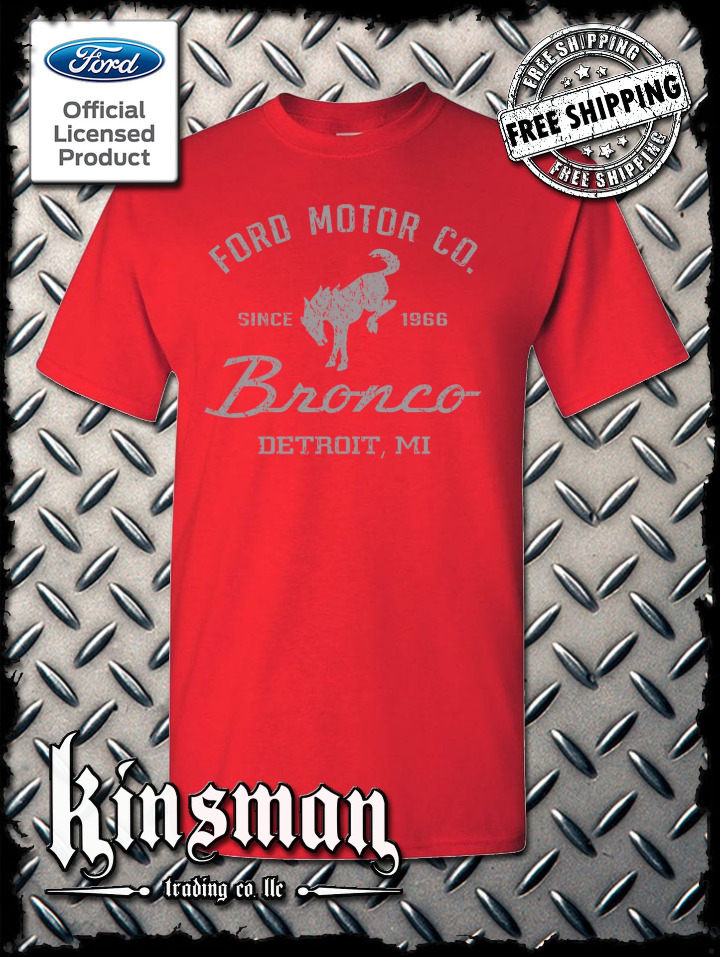 Ford Motor Co Bronco Detroit, MI T-Shirt