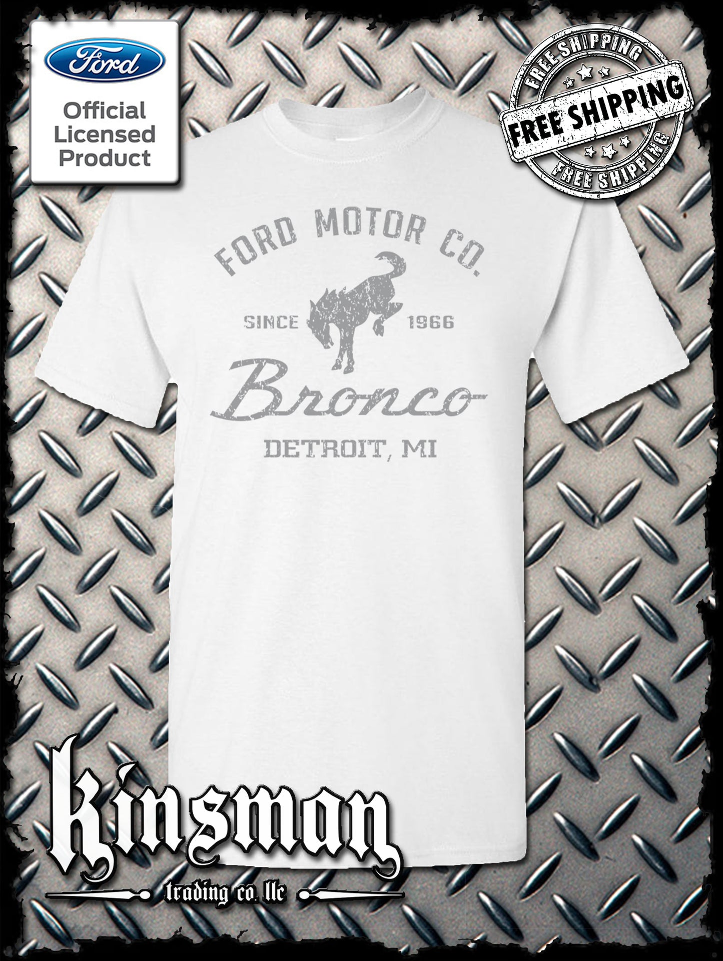 Ford Motor Co Bronco Detroit, MI T-Shirt