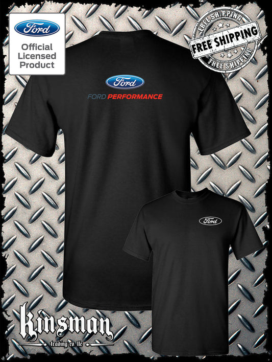 Licensed Ford Crest / Performance Logo 2-Sided T-Shirt Mustang F-150