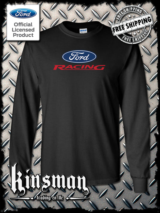 Ford Racing Logo Long Sleeve T-Shirt - Official Licensed Product - Mustang F-150