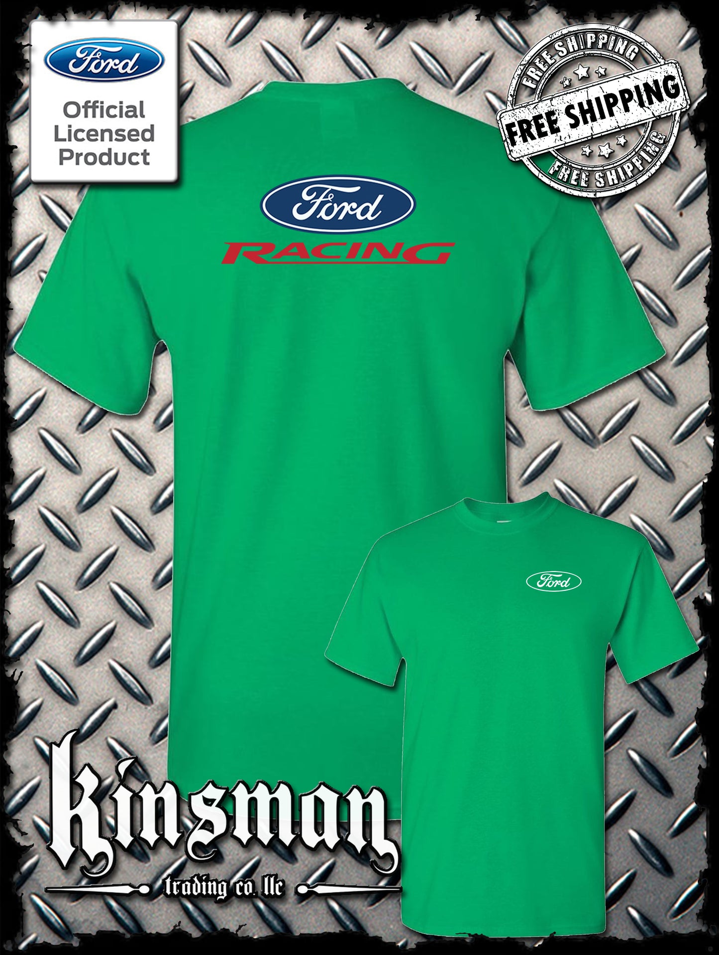 Ford Racing Logo 2-Sided T-Shirt - Official Licensed Product - Mustang F-150