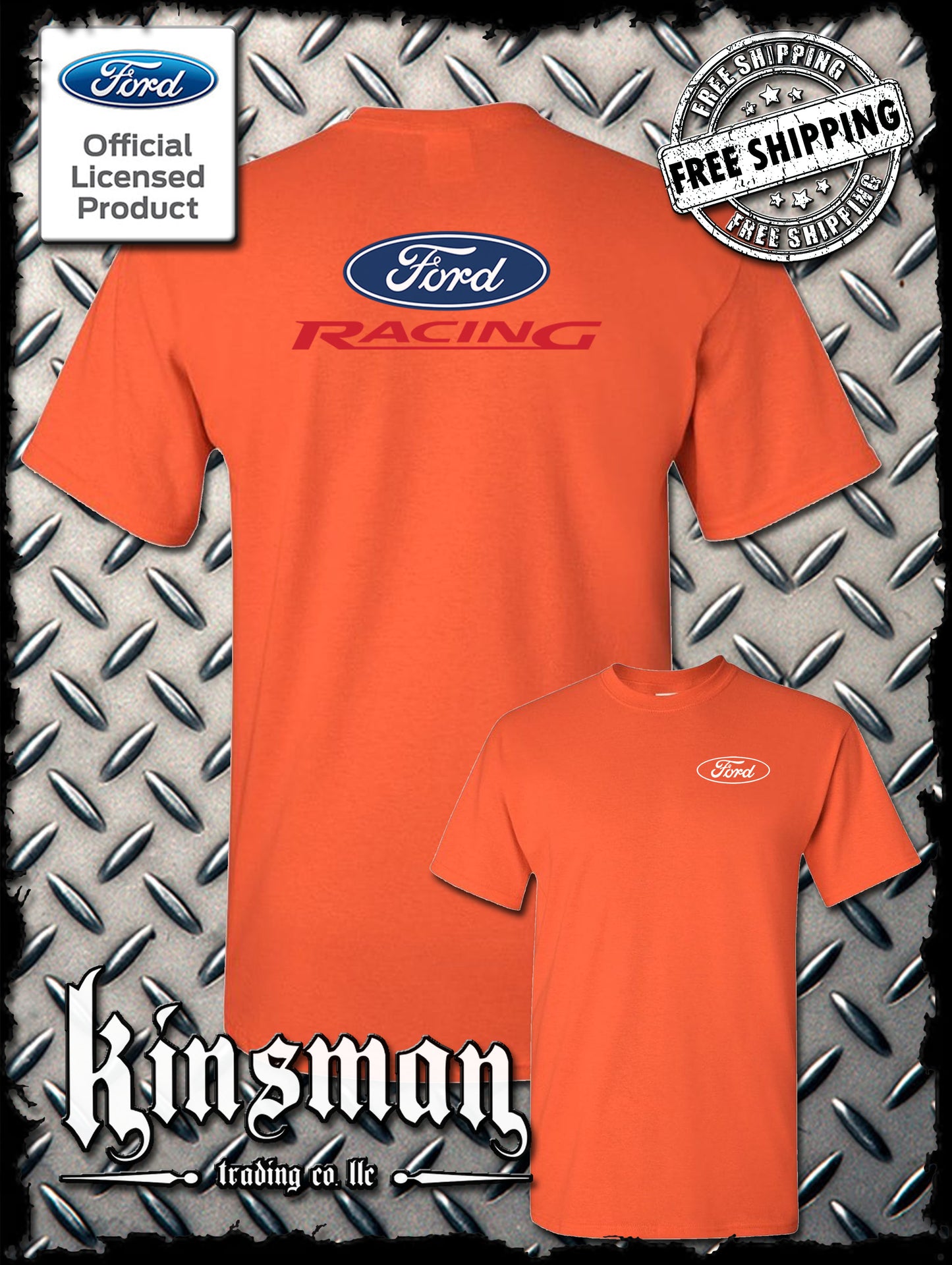 Ford Racing Logo 2-Sided T-Shirt - Official Licensed Product - Mustang F-150