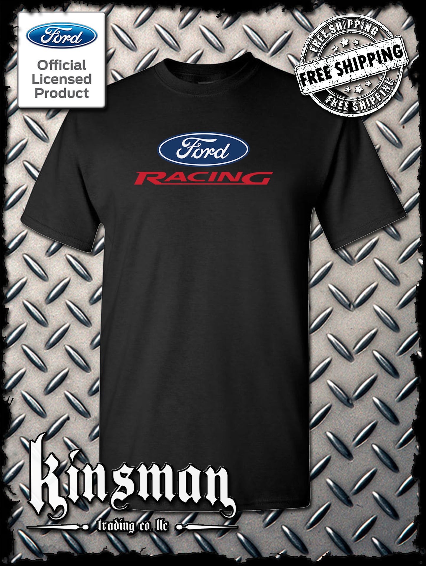 Ford Racing Logo T-Shirt - Official Licensed Product - Mustang F-150