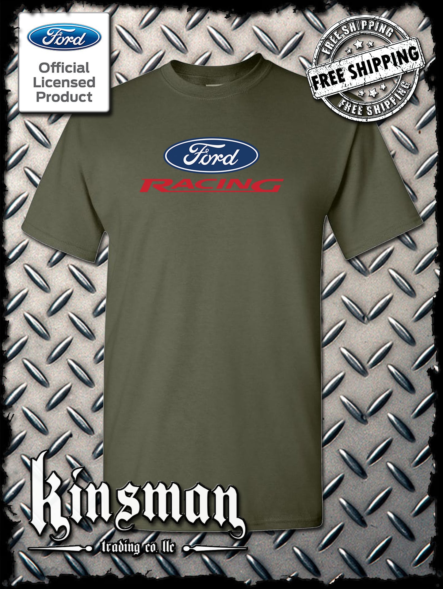 Ford Racing Logo T-Shirt - Official Licensed Product - Mustang F-150