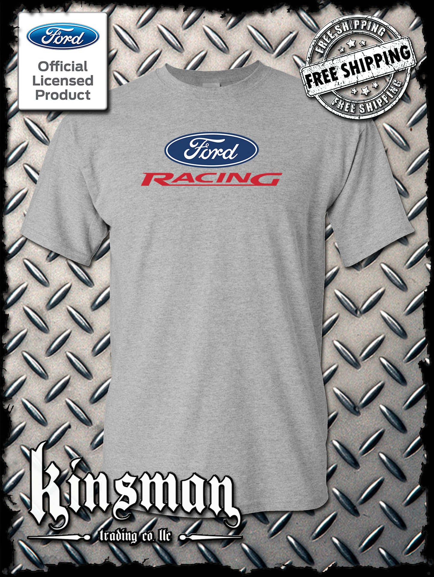 Ford Racing Logo T-Shirt - Official Licensed Product - Mustang F-150