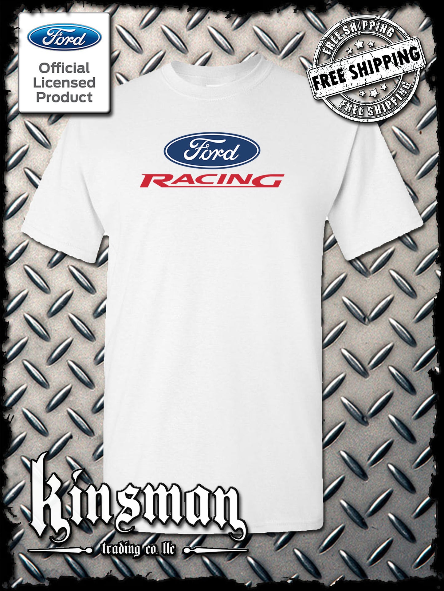 Ford Racing Logo T-Shirt - Official Licensed Product - Mustang F-150
