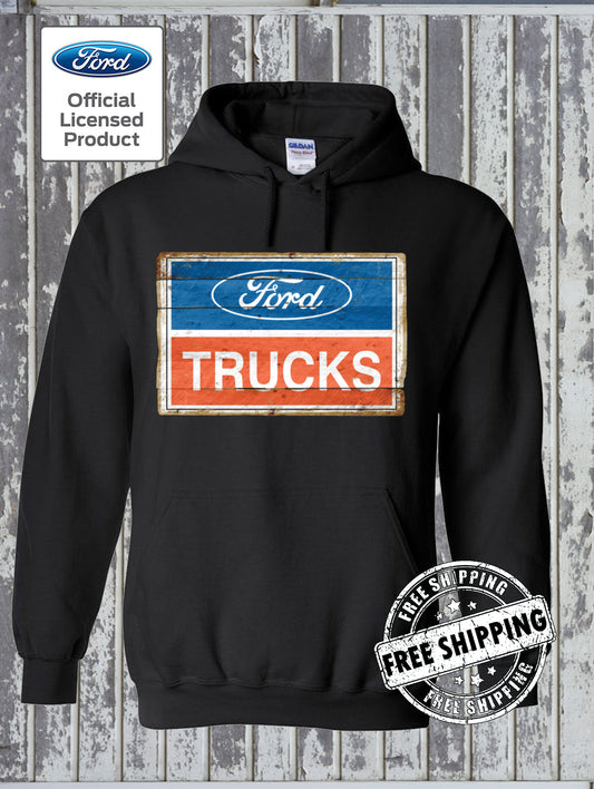 FORD Trucks Vintage Sign Logo Hoodie Sweatshirt / F-150 Official Licensed Product