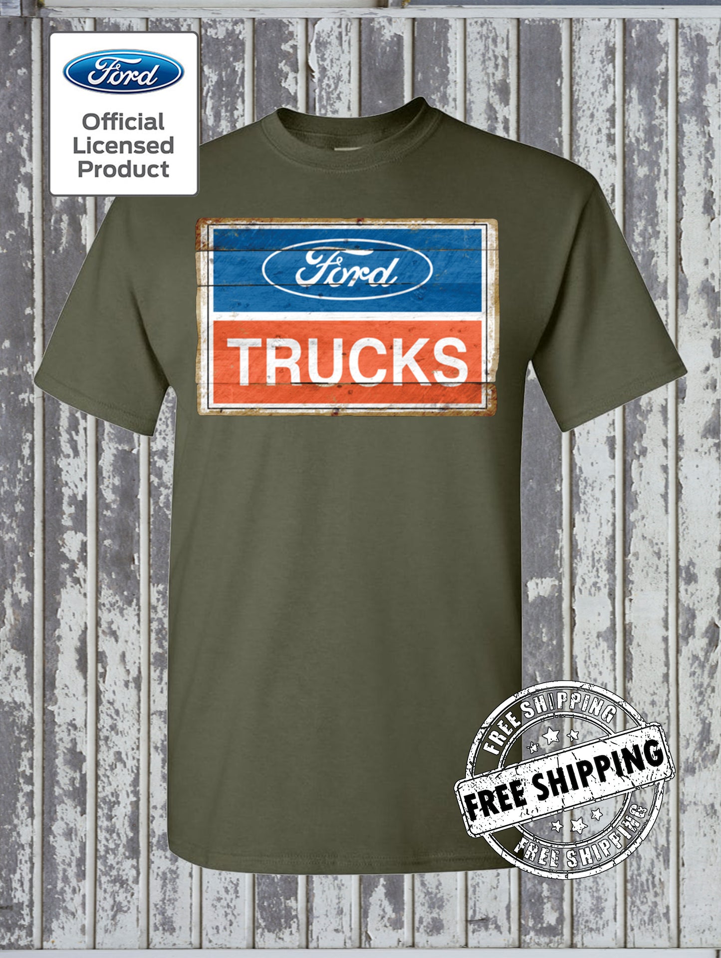 FORD Trucks Vintage Sign Logo T-Shirt / F-150 Official Licensed Product