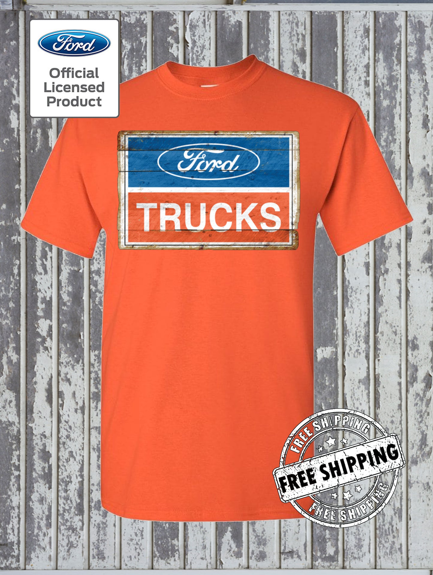 FORD Trucks Vintage Sign Logo T-Shirt / F-150 Official Licensed Product