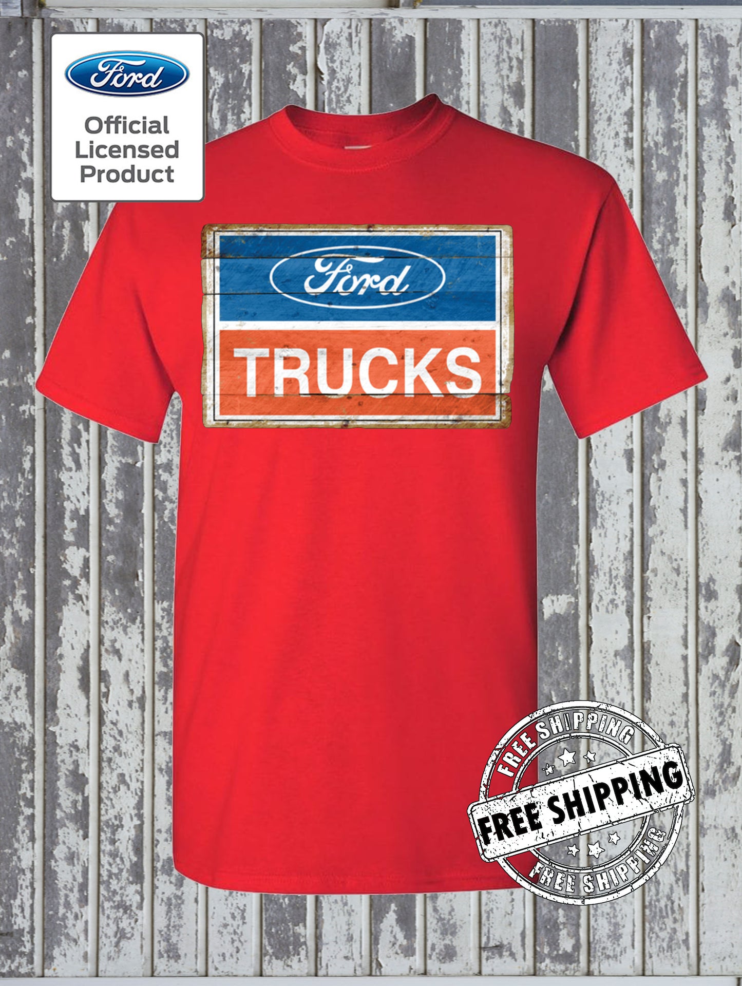 FORD Trucks Vintage Sign Logo T-Shirt / F-150 Official Licensed Product