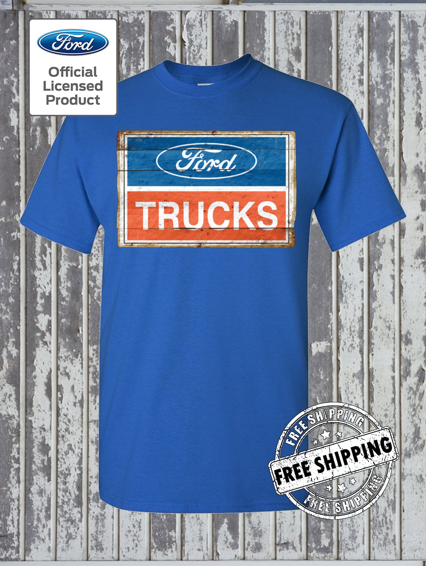 FORD Trucks Vintage Sign Logo T-Shirt / F-150 Official Licensed Product