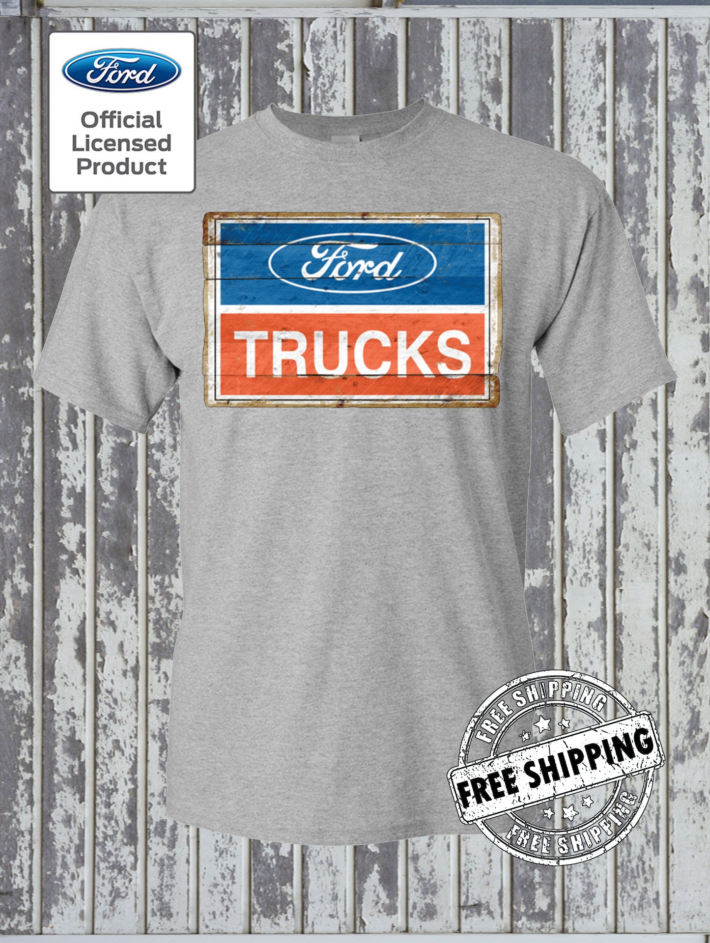 FORD Trucks Vintage Sign Logo T-Shirt / F-150 Official Licensed Product