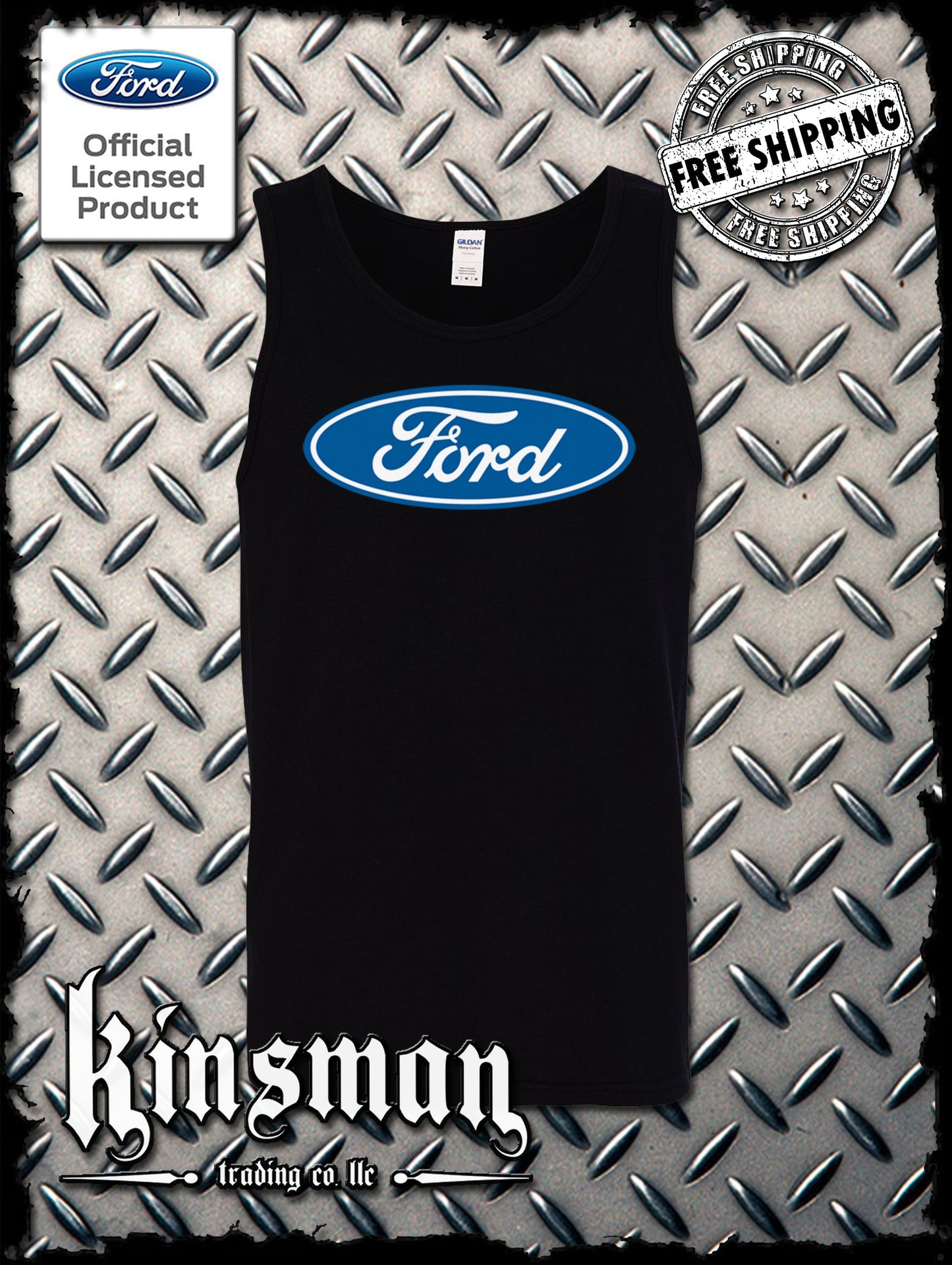 Ford Classic Blue Oval Logo Tank Top T-Shirt