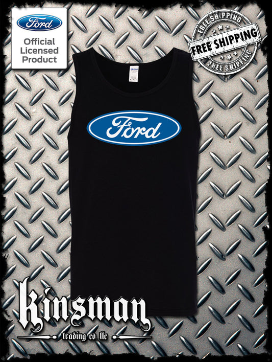 Ford Classic Blue Oval Logo Tank Top T-Shirt
