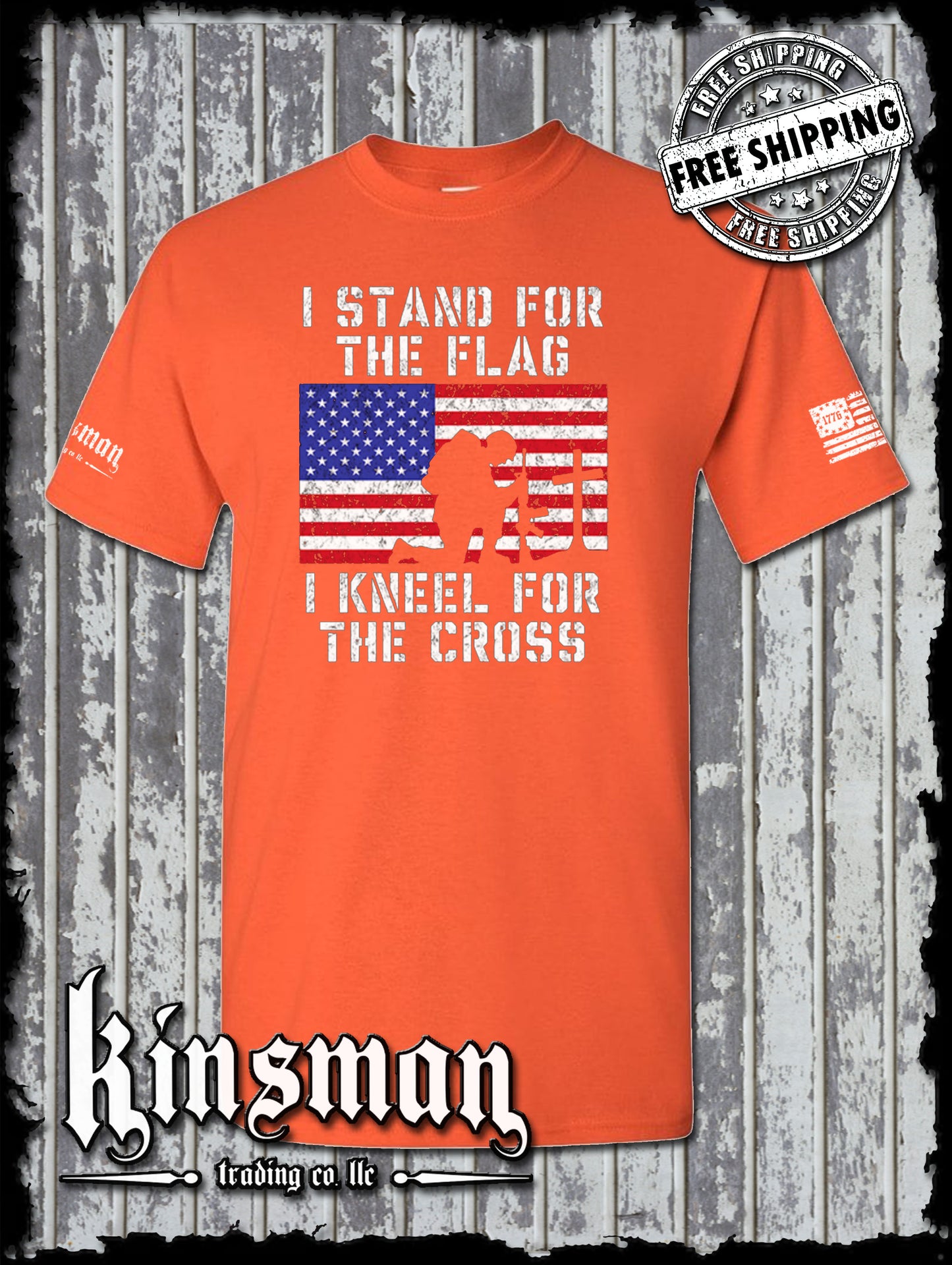 I Stand for the Flag Kneel for the Cross T-Shirt US Patriot
