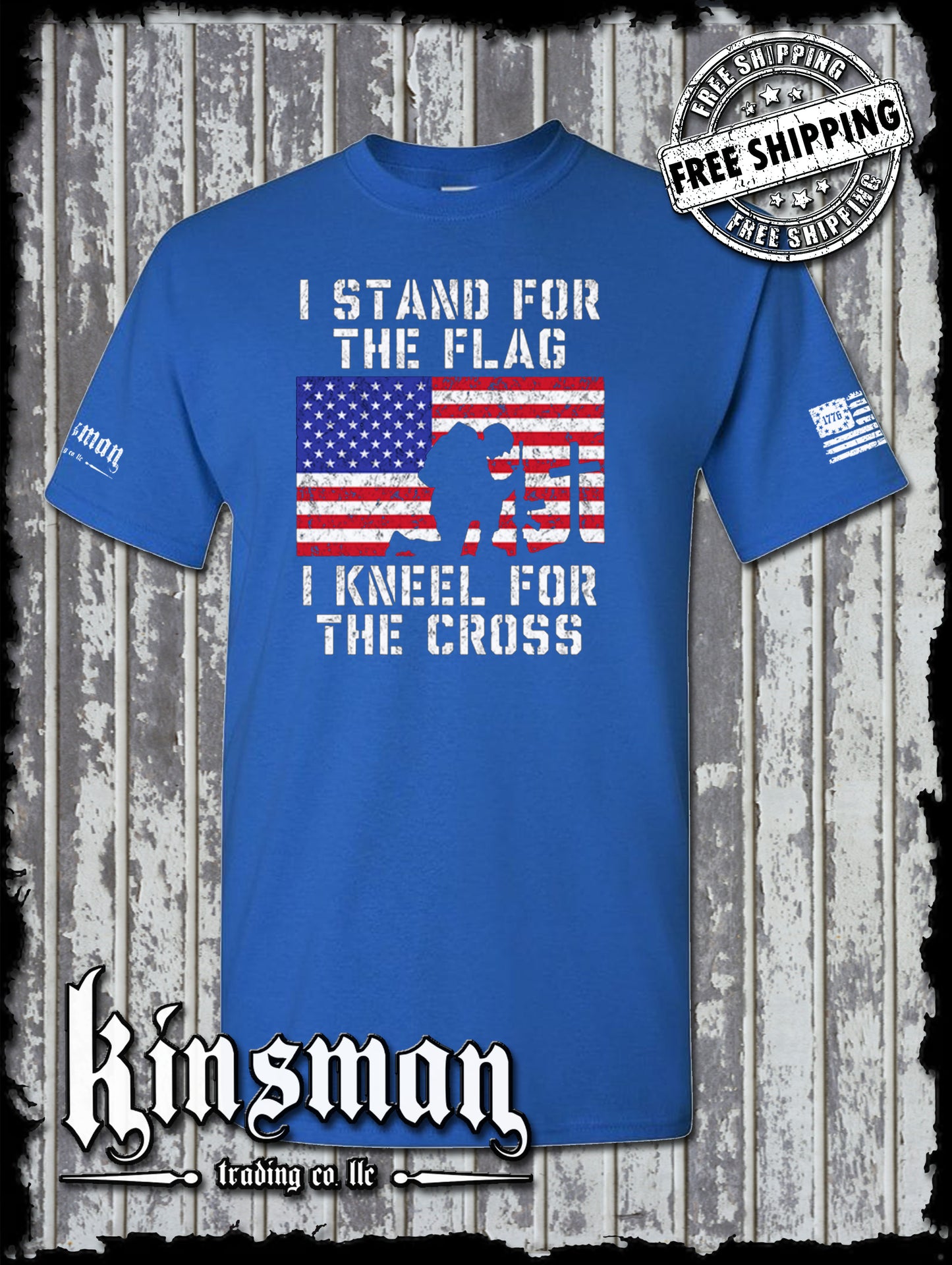 I Stand for the Flag Kneel for the Cross T-Shirt US Patriot