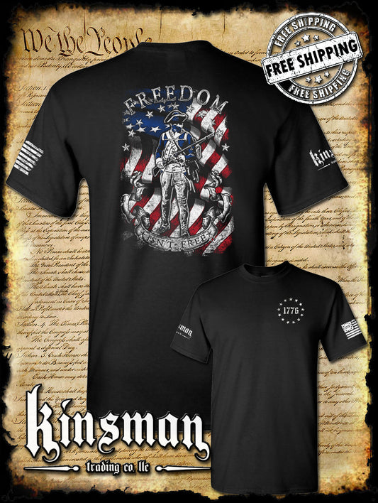 Freedom Isn't Free Patriotic American Flag 2-Sided T-Shirt