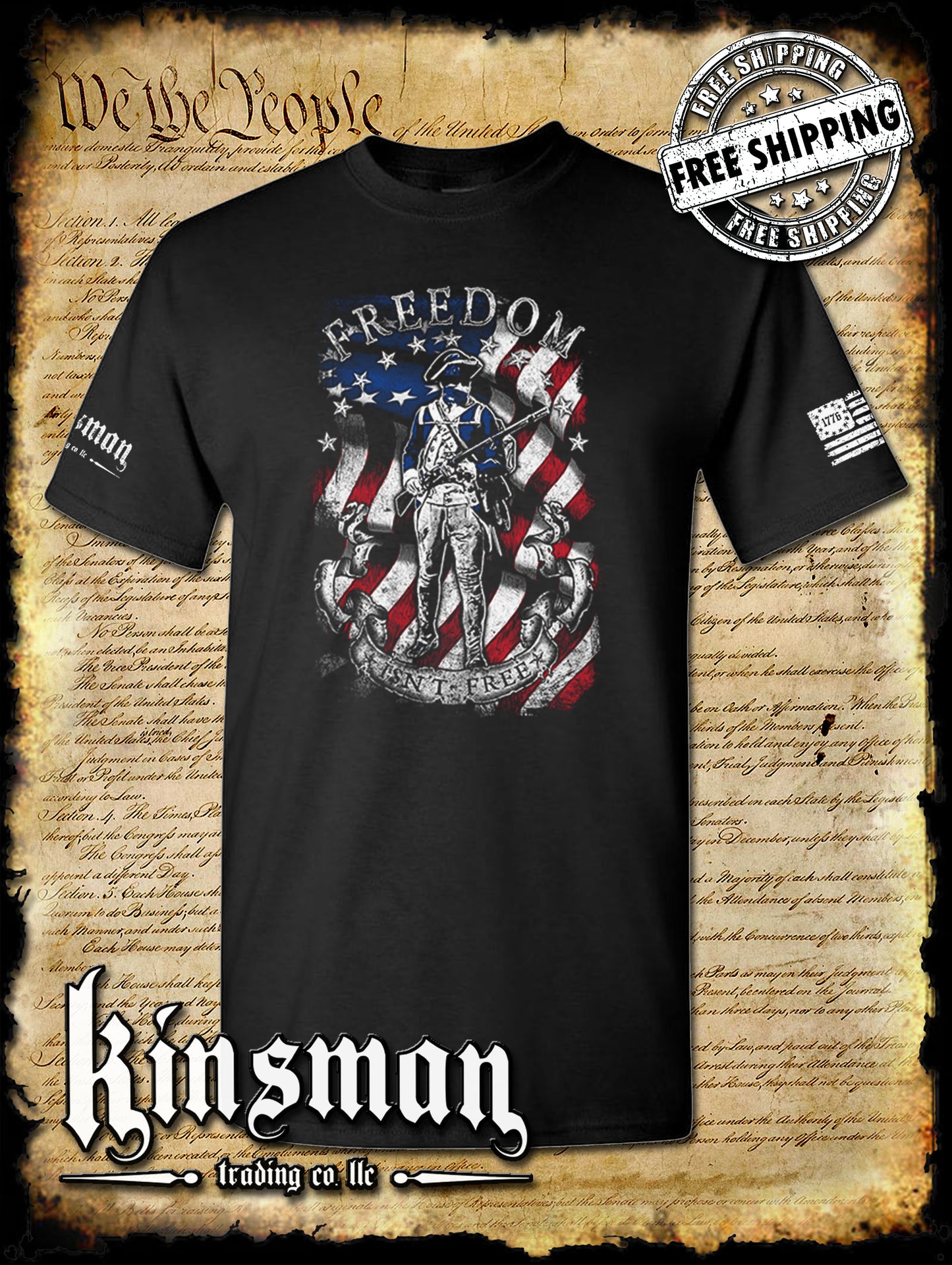 Freedom Isn't Free Patriotic American Flag T-Shirt