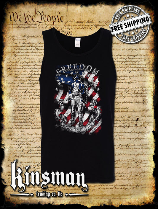 Freedom Isn't Free Patriotic American Flag Tank Top T-Shirt