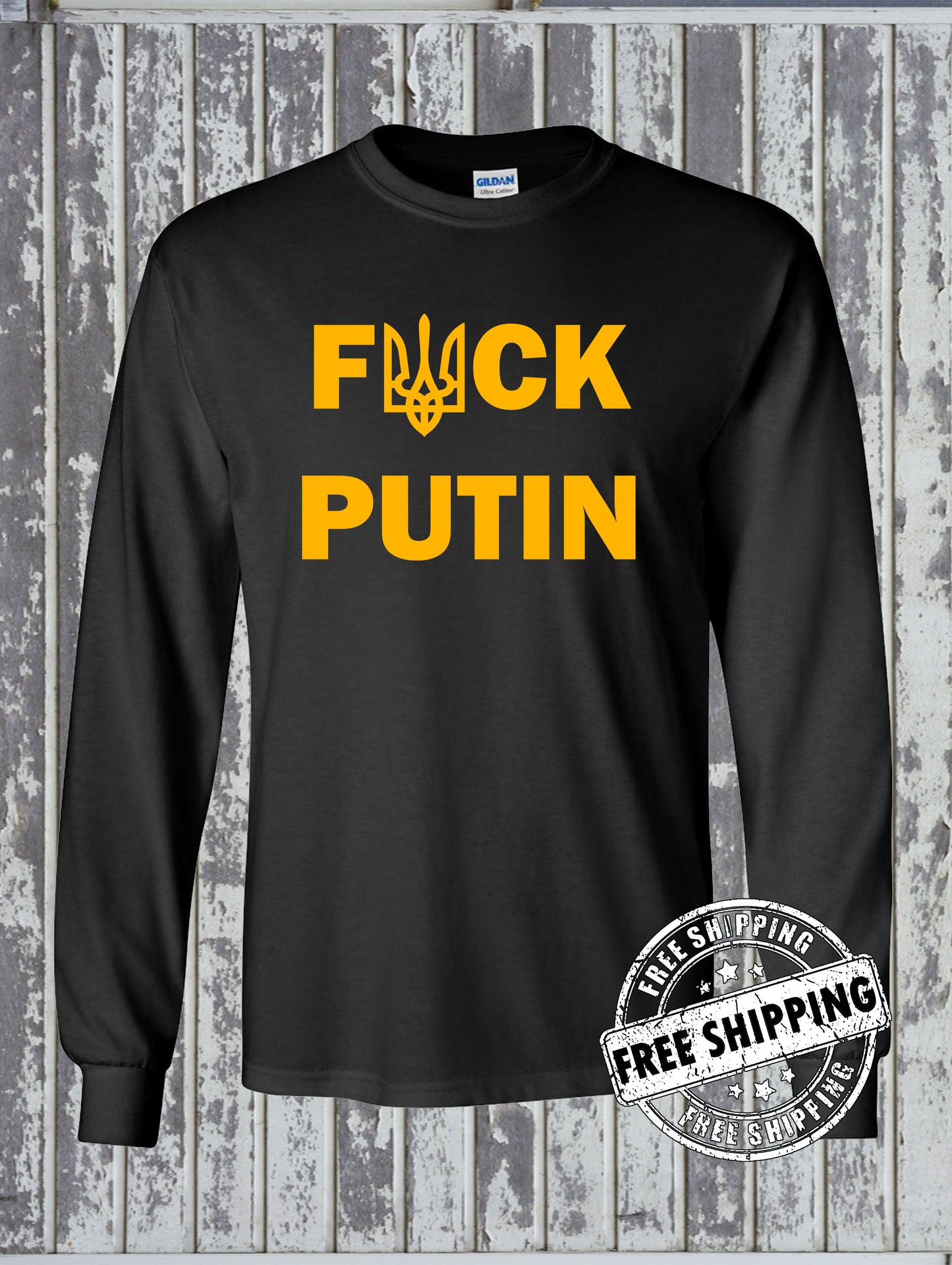 F*CK PUTIN Long Sleeve T-Shirt - Support Ukraine Anti-Russia