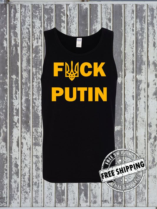 F*CK PUTIN Tank Top T-Shirt - Support Ukraine Anti-Russia