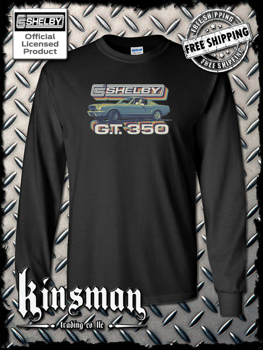 Carroll Shelby Vintage GT 350 Long Sleeve T-Shirt Ford Mustang