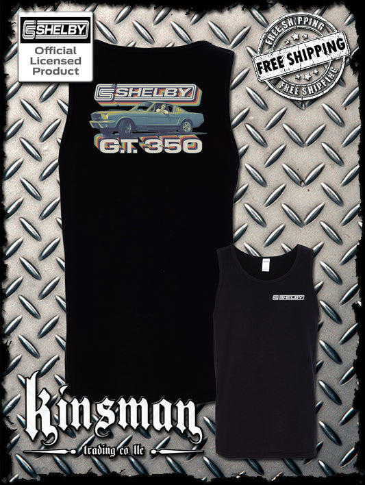 Carroll Shelby Vintage GT 350 2-Sided Tank Top T-Shirt Ford Mustang