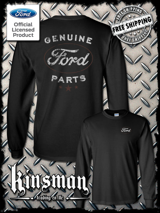 Ford Genuine Parts Retro / Vintage Logo 2-Sided Long Sleeve T-Shirt - F-150