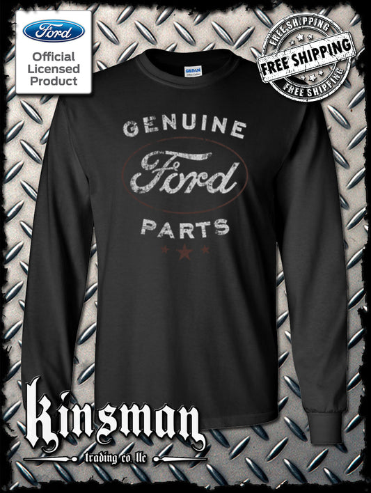 Ford Genuine Parts Retro / Vintage Logo Long Sleeve T-Shirt -Mustang F-150