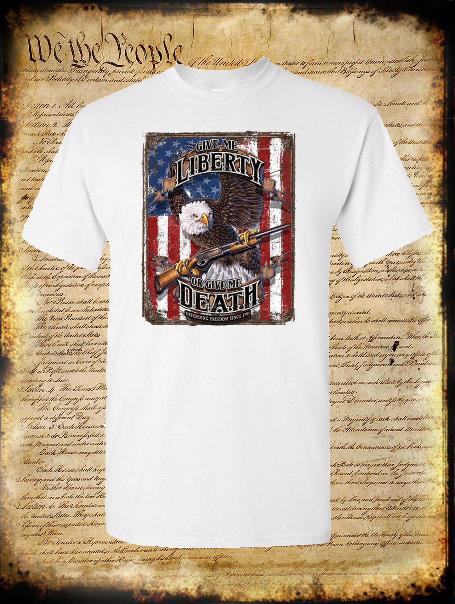 Give Me LIBERTY or Give Me DEATH T-Shirt / 2nd Amendment Pro Gun Firearm Rights