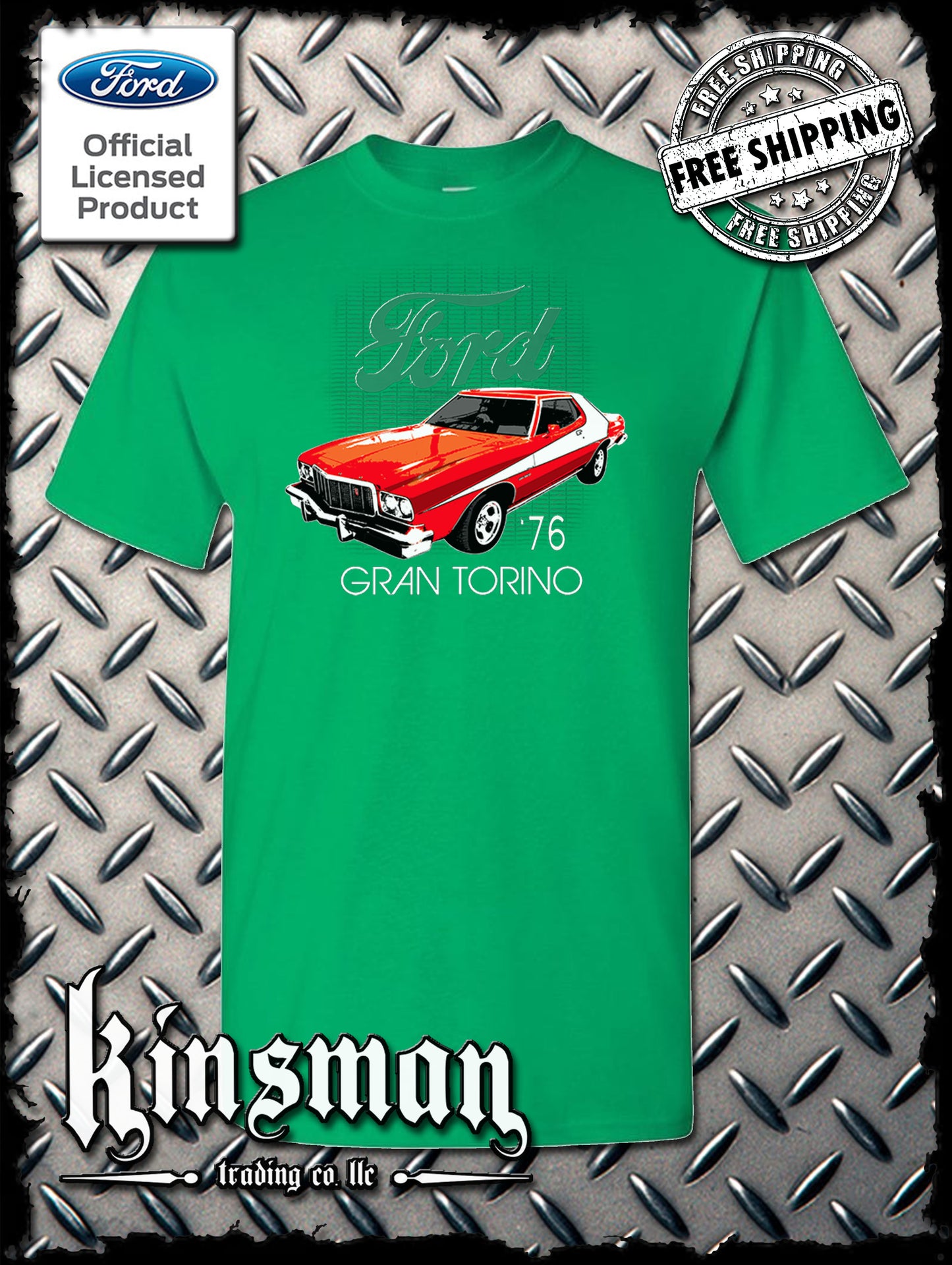 Ford 76 Gran Torino T-Shirt American Horsepower