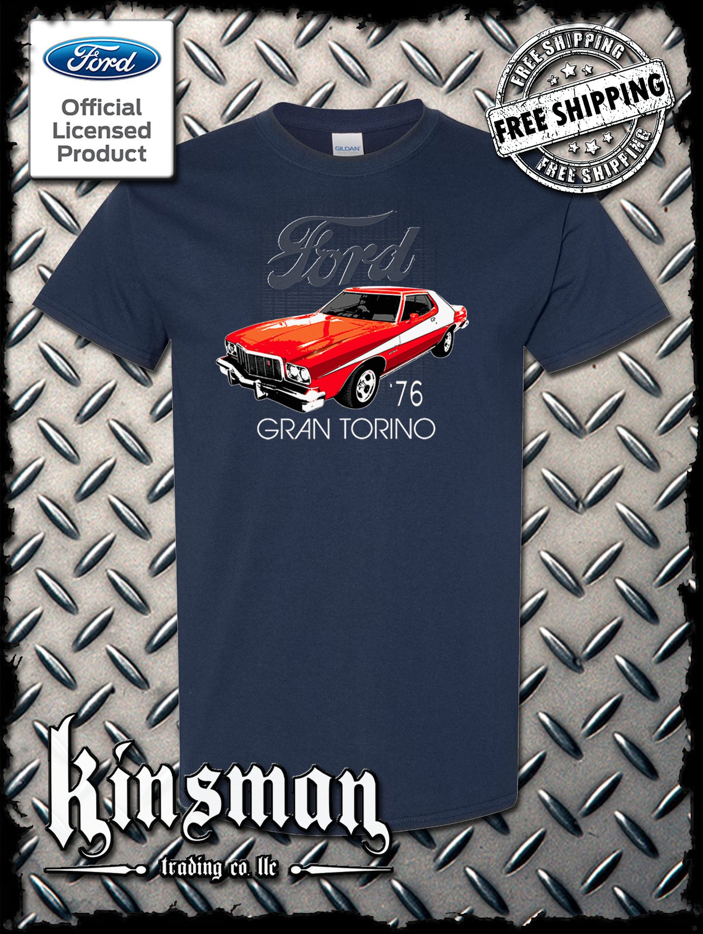 Ford 76 Gran Torino T-Shirt American Horsepower